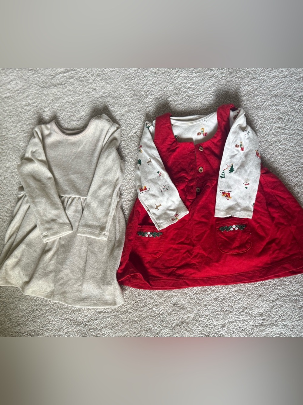 Two Holiday Dresses 12-18M